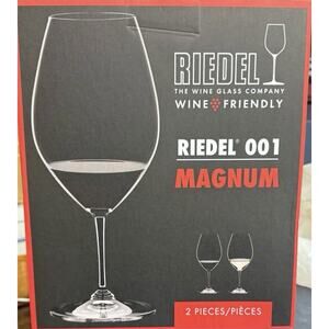 Riedel Wine Friendly Magnum 001 Wine Glass 2 Piece Set New in Box